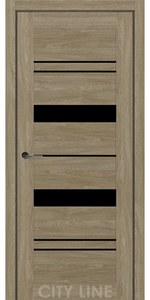 Межкомнатные двери CityLine Express VALENTA korfad-express-valenta-artvud-sepiya-cityline-express-s-cernym-steklom